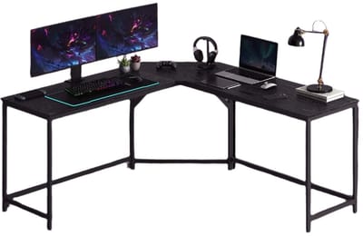 L -vormige bureau gamingtafel - hoekbureau - werkstation - ruimtebesparend ontwerp - 149,1 cm x 149,1 cm x 76,1 cm