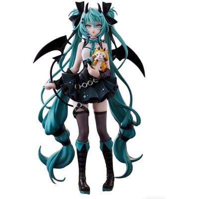 Nieuwe Hatsune Miku Anime figuur Kleine Duivel Wasbeer Staande Positie PVC Actiefiguur Figuur Speelgoed Decoratie Verzamelen Cadeaus black