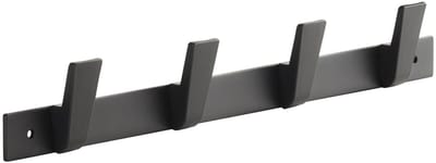 SOTECH Blackline ALBUS-haakrail 345 mm met 4 haken zwart gepoedercoat Garderobestang