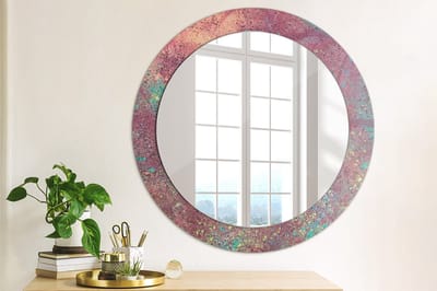 Coloray Bedrukte Spiegel - Festival van kleuren Spiegel Lijst Met Print - 70 cm - Paars Bedrukte Spiegel - Spiegel Lijst Met Print - Spiegel Met Print - Wandspiegel Met Print