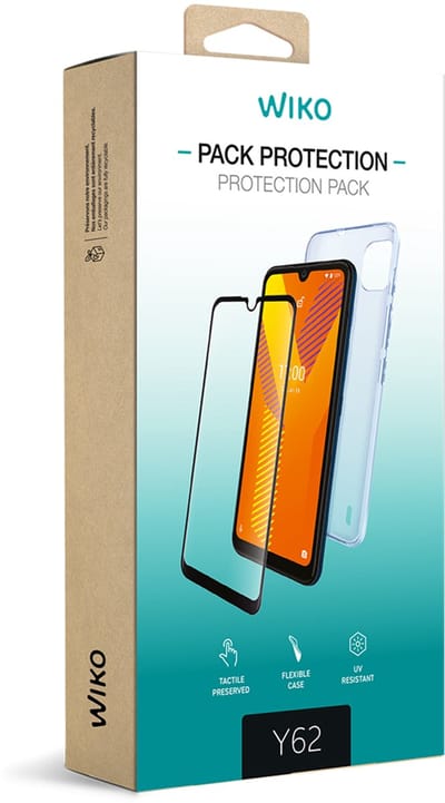 Wiko, Hoesje geschikt voor Wiko Y62 / Y62 Plus - 2-in-1 Set Flexibel met Screenprotector, Transparant zwart