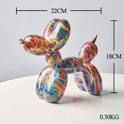 Sculpture Colorée Individualiste Statuette Animale Graffiti Décoration Ornement Artisanat Esthétique Meuble TV Salon Bureau