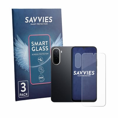 3 Stuks Savvies Screenprotector - geschikt voor Xiaomi Redmi A7 Pro (Voor+Camera) - beschermfolie glas transparant