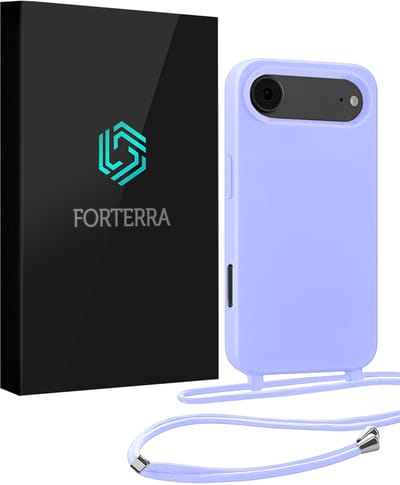 Hoesje Geschikt voor iPhone Air Case Siliconen Hoes Met Koord - Hoes Geschikt voor iPhone Air Met Telefoonkoord Hoesje Backcover - Lila