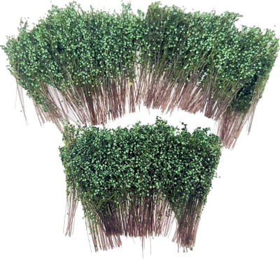 Groene Miniatuurstruiken voor DIY Architectuur en Tuinlandschap - Lange Model Bushes voor Diorama en Spoorwegontwerpen
