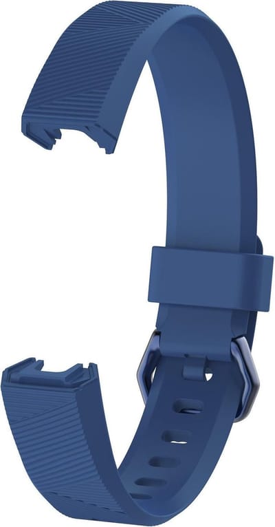 KELERINO. Siliconen bandje geschikt voor Fitbit Alta (HR) - Gespsluiting - Donker Blauw - Small