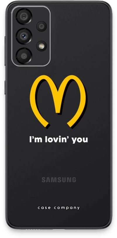 Case Company® - Hoesje geschikt voor Samsung Galaxy A33 5G hoesje - I'm lovin' you - Soft Cover Telefoonhoesje - Bescherming aan alle Kanten en Schermrand