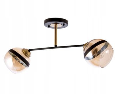 Hanglamp met Honingkleurige Glazen Bellen - Stijlvol en Modern
