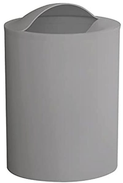 Prullenbak Grijs 26,5 x 19 x 19 cm van Thermoplastisch Hars – 2 Jaar Garantie