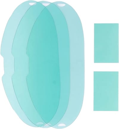 Lashelm Beschermplaten - Reservelens Set - Veilig Lassen - Compressieweerstand - 3 Buiten 2 Binnen - Turkoois