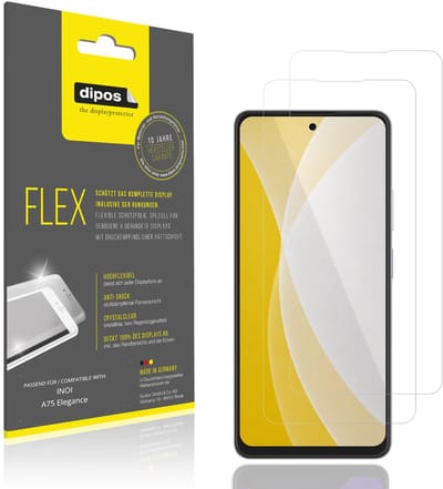 dipos – 2x Beschermfolie geschikt voor INOI A75 Elegance | 3D Full Cover Screenprotector | 100% Passend
