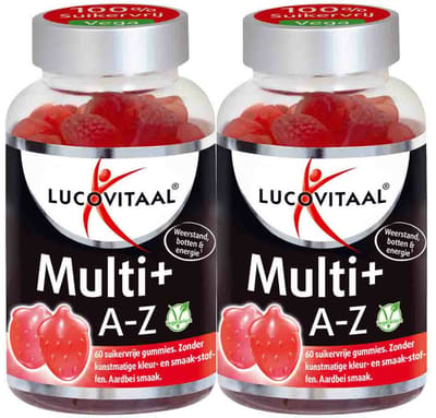 Lucovitaal Vitamine Gummies Multi+ A tot Z - 2 x 60 Gummies - Voordeelverpakking