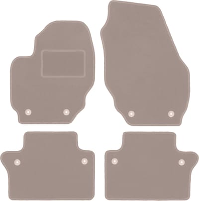 Beige veloursmatten voor: Volvo V70 III stationwagen (2007-2016)