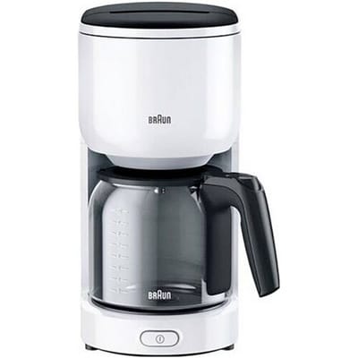 Braun KF 3100 WH Filterkaffeemaschine - Koffiezetapparaat Wit Capaciteit koppen: 10 Met filterkoffie-functie