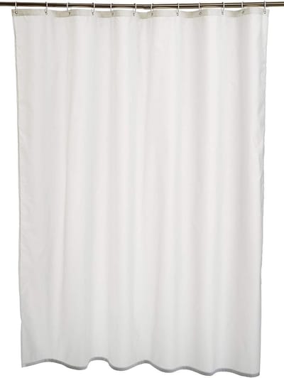 Famanu - Wit douchegordijn 180x200 cm, waterafstotend en schimmelbestendig
