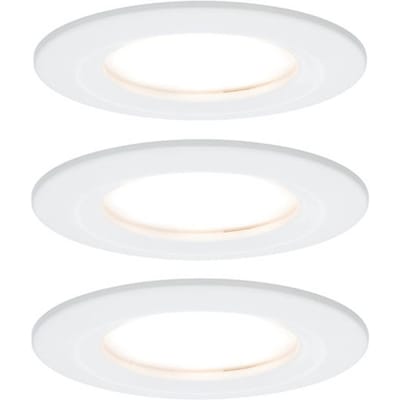 LED-inbouwlamp Nova Coin Basisset star IP44 rond 78 mm Coin 3x6W 3x470lm 230V 2700K Wit mat
