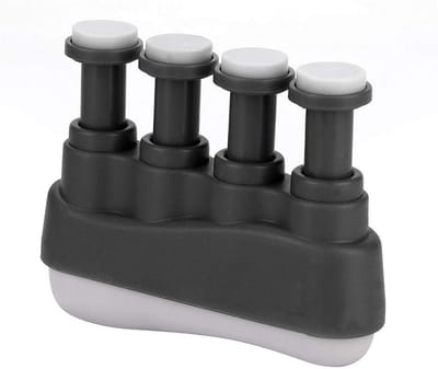 Vinger Exerciser - Hand Grip - Muziek Spelen - Ergonomisch Ontwerp - 4-7 lbs - Zwart