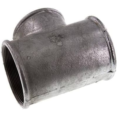 Rp 3'' x Rp 2 1/2'' Verzinkt Gietijzeren T-stuk 25 Bar - FL3T-F-IZ-300R-212R