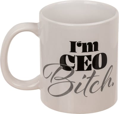 Out of the Blue - I'm CEO Bitch Mok - Grappige Koffiebeker voor de Baas - Keramiek - 325 ml