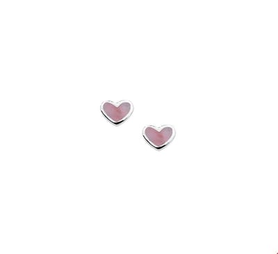 TFT Oorknoppen Hart Zilver Gerhodineerd Glanzend 5.5 mm x 6.8 mm