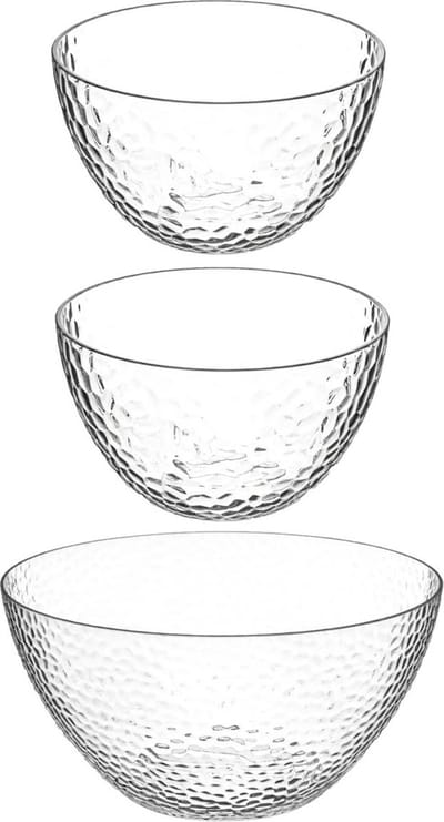 Secret de Gourmet voedsel serveerschalen - Set 5x - Kunststof - D25/D13 cm
