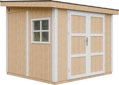 Timbela M938-HARVEST HONEY - LP SmartSide Tuinhuis op houtbasis - 5,9 m² - 248x294xH231 cm - met vloer en verf