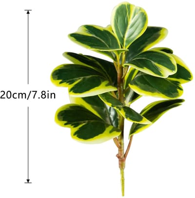 WiseGoods Premium Peperomia Kunsttak 20CM - Woondecoratie - Woonaccessoires - Kunsttakken Voor In Pot - Kunstplant - Kunstplanten