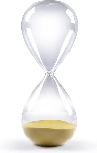Zandloper 30 minuten - Keuken en Kantoor Timer - Borosilicaat Glas - Goudkleurig