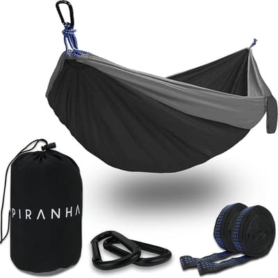 Outdoor Hangmat voor 2 personen - 300 kg draagvermogen - dubbele hangmat met bevestigingsset - nylon camping reishangmat - 290 x 140 cm