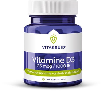 VitaKruid Vitamine D3 25 mcg 120 tabletten