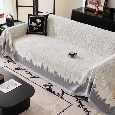 Nordic Eenvoudige Bankhoes Stof, Antislip, Vlekbestendig, Hoogwaardige Bankdeken Hoes, Universele Anti-kattenklauw Bankhoes voor Alle Seizoenen 180*130cm