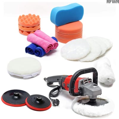 RFWR® Polijstmachine Set 21-delig - 1200W, 3000 toeren/min - Professionele poetsmachine met 6 Snelheden