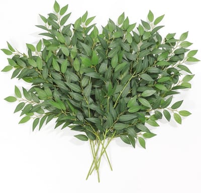6 Stuks Kunstgras Planten 40 cm UV-bestendig Groen Nepplant voor Tuin, Balkon en Decoratie