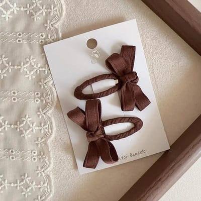 1 Paar Baby Haarclips Mode Katoenen Band Strik Kinder BB Clips Pony Haarclips Zijdelings Haaraccessoire