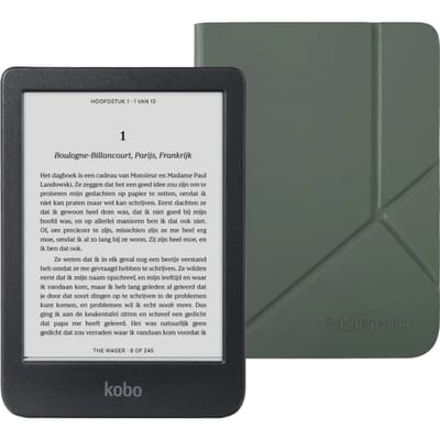 Kobo Clara BW Zwart + Sleep Cover Groen