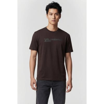 Karl Lagerfeld Chocolate Torte Klj Reg Ss Essential Tee Taglia: S | Magliette basic Outlet | Uomo