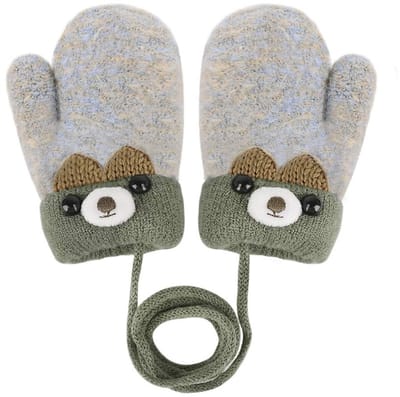 Allecto - Gebreide Wanten - Winter Wanten voor Kinderen - Warm en Comfortabel - Grijs - Geschikt voor 1 tot 6 jaar - Perfect voor Koude Dagen