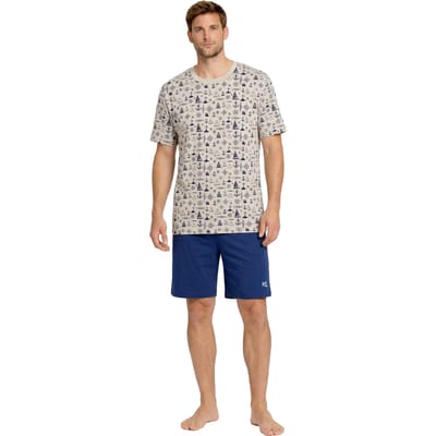 Heren Zomer Katoenen Korte Pyjama's KL30000