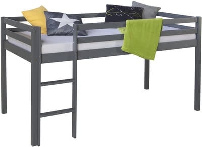 Homestyle4u hoogslaper - 90x200 cm - Grijs