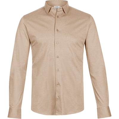 Shiwi Men Pique Shirt Pablo Light Taupe Beige Maat: XXL | Casual Overhemden Outlet | Heren | Beige