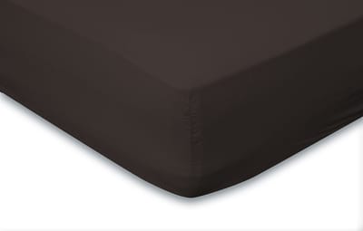 Eleganzzz Hoeslaken Katoen Perkal 35cm Hoekhoogte - Donker Bruin - hoeslaken 90x210/220cm - Hoeslakens - Eenpersoons
