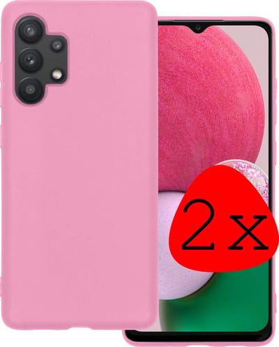 Hoesje 2 Stuks - Geschikt voor Samsung Galaxy A13 4G - Sterk & Shockproof - Case Siliconen - Back Cover - Telefoon Hoes - Lichtroze