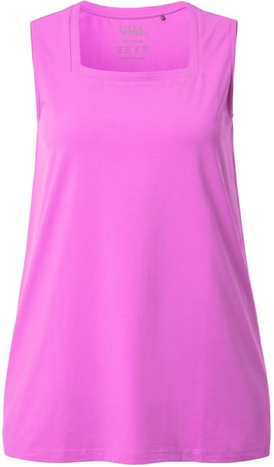 Ulla Popken - Dames - Longtop classic fit carréhals mouwloos - Koel roze - Maat 42+
