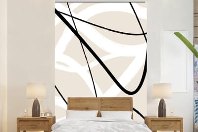 Behang - Fotobehang Lijn - Abstract - Minimalisme - Pastel - Breedte 180 cm x hoogte 280 cm