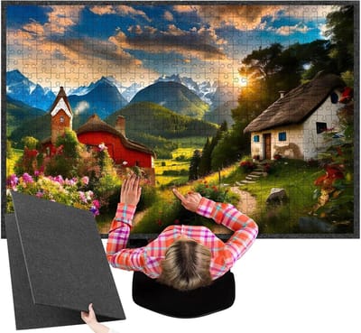 Blosssound 55 "x 37" voor 3000 Stuk Opvouwbare Puzzel Board Mat Grote Draagbare Vilt Puzzel Board Mat Puzzel Pad Antislip Puzzel Opslag Board