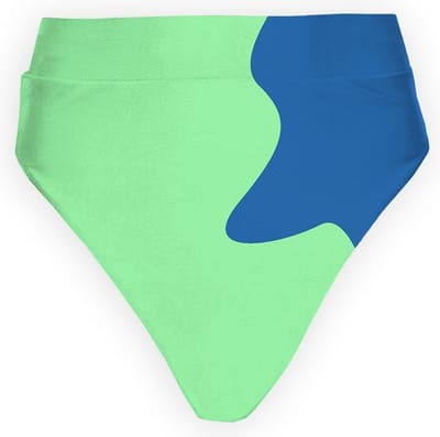 Sea'sons Official - Kleurveranderend - High Waist Bikinibroek - Blauw-Groen - M