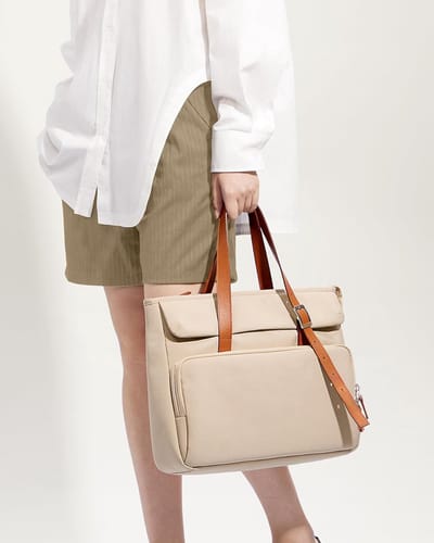 Tote Bag handtas voor dames, 13-14 inch, laptoptas, compatibel met 13 MacBook Air/Pro M2/M1, 14 MacBook Pro M3/M2/M1 Pro/Max, 15,3 MacBook Air M2, de meeste 14-inch laptops, schoudertas