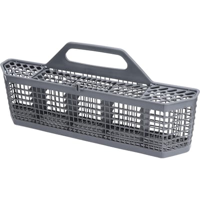 Panier de rangement universel en plastique pour lave-vaisselle, pour couverts et argenterie, compatible avec GE WD28X10128 gray