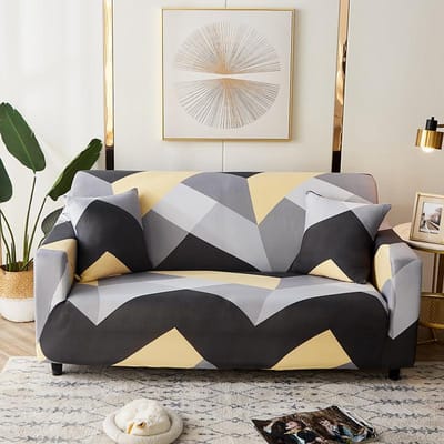 1pc Spandex Bankhoezen voor Woonkamer Moderne Elastische Bankhoes Couch Cover Kussenovertrekken Meubelbeschermer 1/2/3/4 zits Single-seat 90-140cm gray