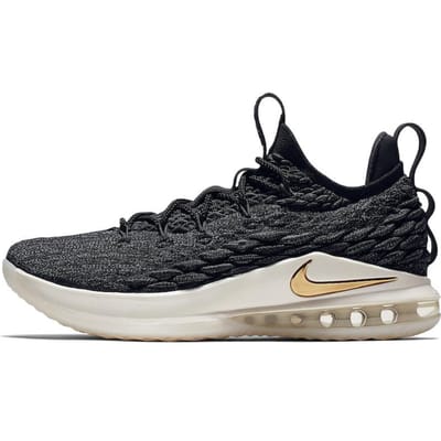 Nike LeBron 15 Low 'Black Metallic Gold' AO1756-001 40.5 black